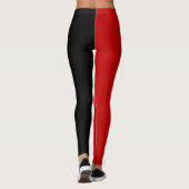 Leggings Guêtres noires et rouges de coeurs (Dos)