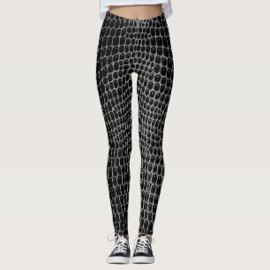 Leggings Guêtres noires faites sur commande de peau de