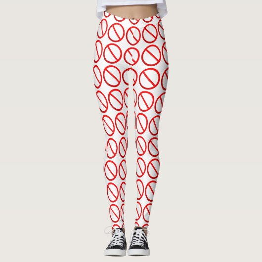 Leggings Guêtres non permises de signe (Devant)