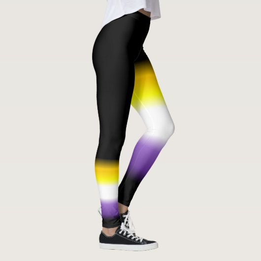 Leggings Guêtres nonbinary asymétriques de drapeau de (Droite)