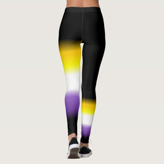 Leggings Guêtres nonbinary asymétriques de drapeau de (Dos)