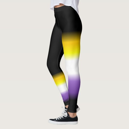 Leggings Guêtres nonbinary asymétriques de drapeau de (Gauche)