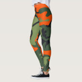 Leggings Guêtres oranges de camouflage (Gauche)