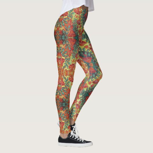 Leggings guêtres oranges de champignon (Droite)