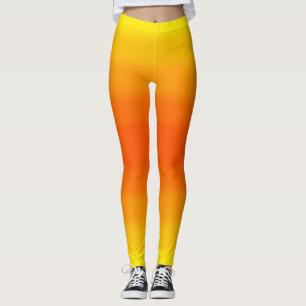 Leggings Guêtres oranges et jaunes de gradient