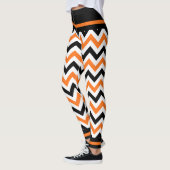 Leggings Guêtres oranges noires mignonnes de Halloween (Gauche)