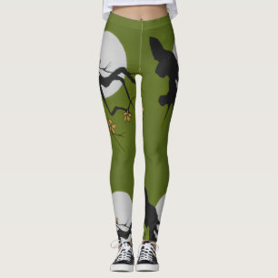 Leggings Guêtres--Orig. Branche/vert/noir/blanc asiatiques