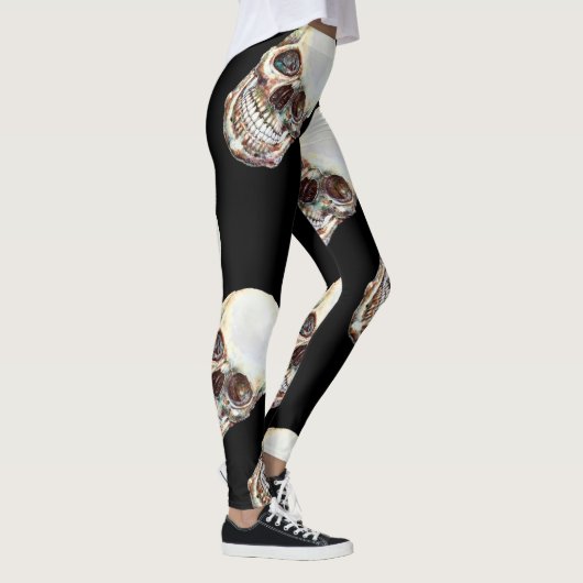 Leggings Guêtres PASSÉES PRÉOCCUPÉES - crâne (Droite)