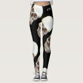 Leggings Guêtres PASSÉES PRÉOCCUPÉES - crâne (Devant)