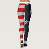 Leggings Guêtres patriotiques de bannière étoilée (Dos)