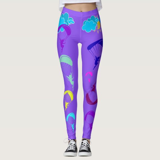 Leggings Guêtres pourpres de soleil de lutin de (Devant)