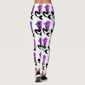 Leggings Guêtres pourpres de yoga de sirène (Dos)