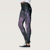 Leggings Guêtres pourpres d'impression de galaxie (Gauche)