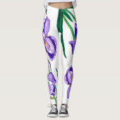 Leggings Guêtres pourpres d'iris (Devant)