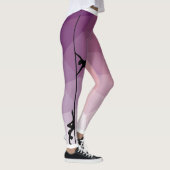 Leggings Guêtres pourpres et roses de danse de forme (Droite)