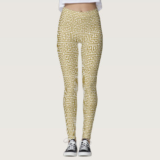 Leggings Guêtres principales grecques d'or
