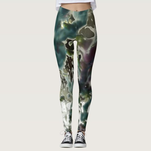 Leggings Guêtres psychédéliques (Devant)