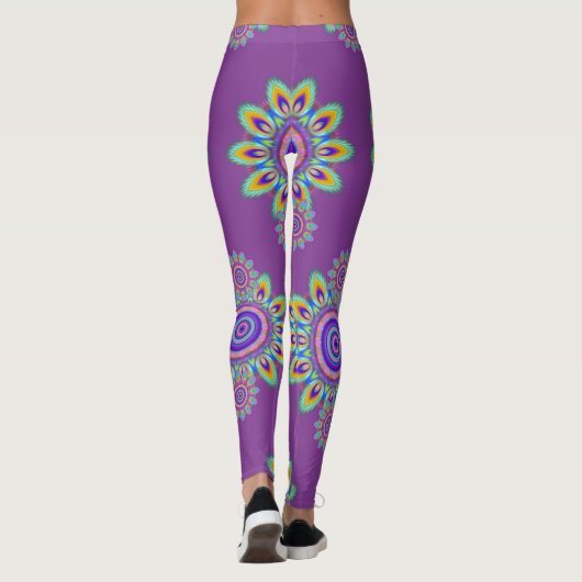 Leggings Guêtres psychédéliques de BoHo de surf chaud de (Dos)
