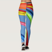 Leggings Guêtres rayées colorées (Dos)