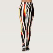 Leggings Guêtres rayées de zèbre de foudre de Firey (Dos)