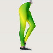 Leggings Guêtres rayées vertes et jaunes (Droite)