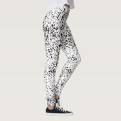Leggings Guêtres repérées par noir dalmatien (Droite)