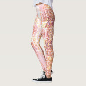 Leggings Guêtres rose et copie orange de concepteur (Gauche)