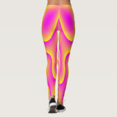 Leggings Guêtres Rose-Jaunes de remous (Dos)