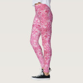 Leggings Guêtres roses de luxe de dentelle (Gauche)