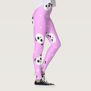 Leggings Guêtres roses de panda du panda Baby4Life