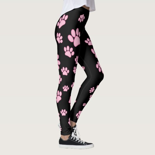 Leggings Guêtres roses de panthère (Droite)