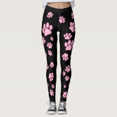Leggings Guêtres roses de panthère (Devant)