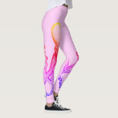 Leggings Guêtres roses de poulpe (Droite)