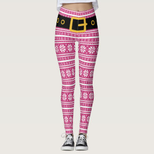 Leggings Guêtres roses d'elfe avec la ceinture pour la fête