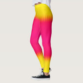 Leggings Guêtres roses et jaunes de gradient (Gauche)