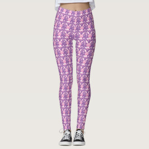 Leggings Guêtres roses mignonnes graphiques de lapin