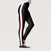 Leggings Guêtres rouges/blanches simples de rayure (Droite)