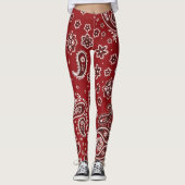 Leggings guêtres rouges de bandana (Devant)