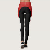 Leggings Guêtres rouges/de blanc/noir motif (Dos)