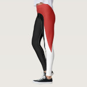 Leggings Guêtres rouges/de blanc/noir motif (Gauche)