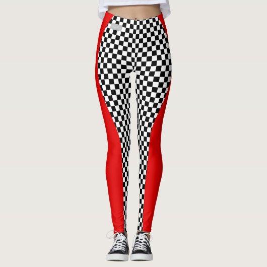 Leggings Guêtres rouges de contrôleur de coureur de (Devant)