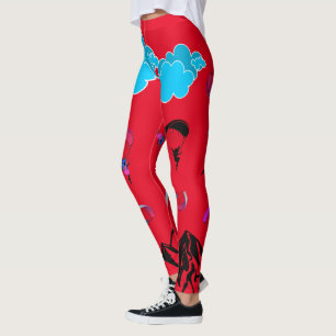 Leggings Guêtres rouges de lutin de parapentisme