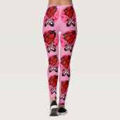 LEGGINGS GUÊTRES ROUGES DE ROSE DE COEUR DE SAINT-VALENTIN (Dos)