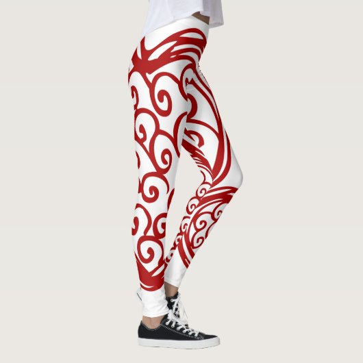 Leggings Guêtres rouges et blanches (Droite)