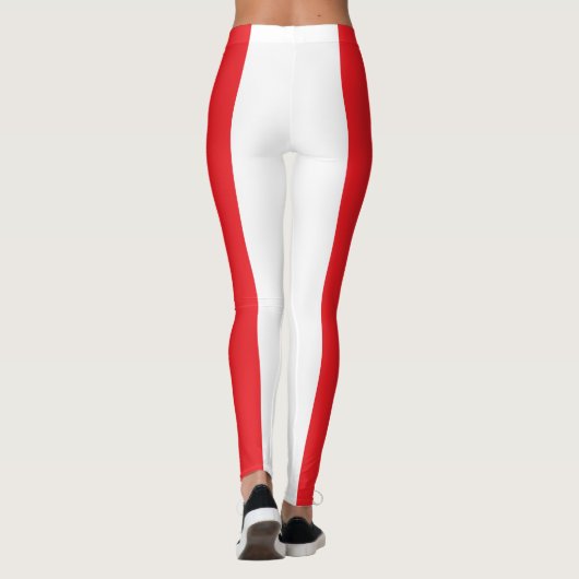 Leggings Guêtres rouges et blanches de drapeau du Canada (Dos)