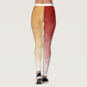 Leggings Guêtres rouges et oranges de danse et de forme (Dos)