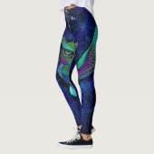 Leggings Guêtres sacrées de hibou de la géométrie (Gauche)