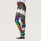 Leggings Guêtres se développantes en spirales de fractale (Gauche)