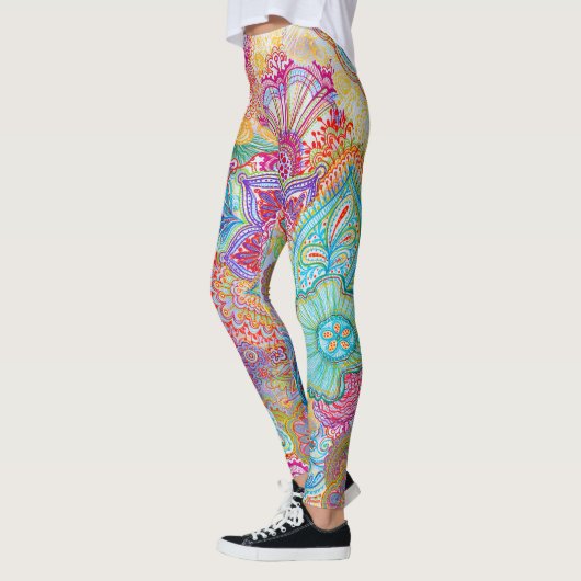 Leggings Guêtres sur toute la surface Flourishing (Gauche)