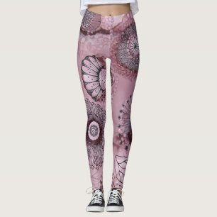 Leggings Guêtres tourbillonnantes mauve